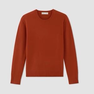 Everlane Cashmere Classic Crew Sweater - size M in heather rust